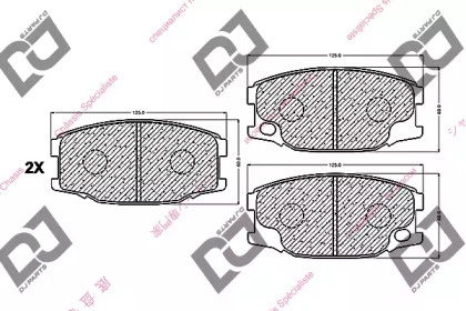 Комплект тормозных колодок DJ PARTS BP1060